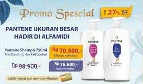 Promo Harga Pantene Shampoo Anti Dandruff, Hair Fall Control 750 ml - Alfamidi