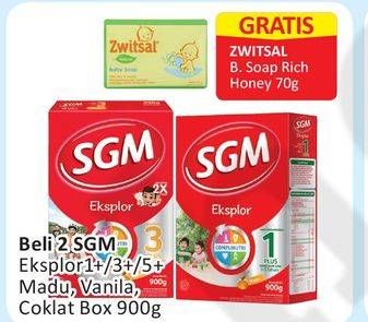 Promo Harga SGM Eksplor 1+/ 3+/ 5+ Madu, Vanilla, Cokelat 900 gr - Alfamart
