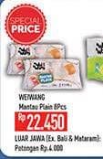 Promo Harga WEIWANG Plain Mantao 8 pcs - Hypermart