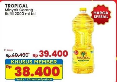 Promo Harga Tropical Minyak Goreng 2000 ml - Indomaret