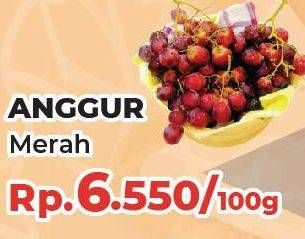 Promo Harga Anggur Merah All Variants per 100 gr - Yogya