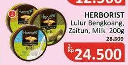 Promo Harga HERBORIST Lulur Tradisional Bali Bengkoang, Whitening Milk, Zaitun 200 gr - Alfamidi