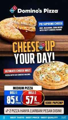 Promo Harga Cheese Up Your Day  - Domino Pizza