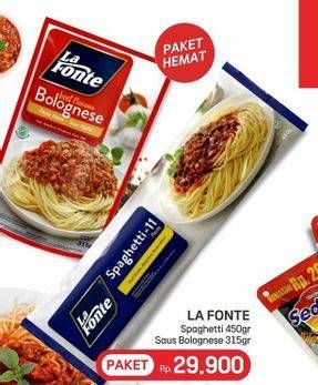 Promo Harga La Fonte Spaghetti/Saus Bolognese  - Lotte Grosir