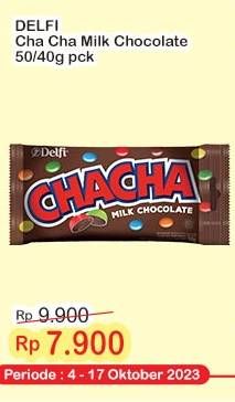 Promo Harga Delfi Cha Cha Chocolate Milk Chocolate 50 gr - Indomaret