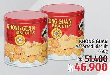 Promo Harga KHONG GUAN Assorted Biscuit Red Mini 650 gr - LotteMart