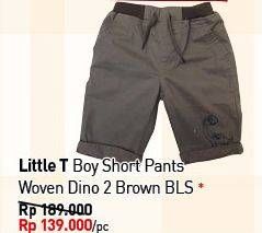Promo Harga LITTLE-T Boy Short Pants Woven Dino 2 Brown BLS  - Carrefour