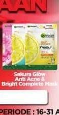 Promo Harga GARNIER Sakura Glow, Anti Acne & Bright Complete Mask  - Alfamart