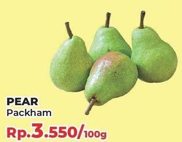 Promo Harga Pear Packham per 100 gr - Yogya