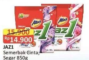 Promo Harga ATTACK Jaz1 Detergent Powder Pesona Segar, Semerbak Cinta 850 gr - Alfamart