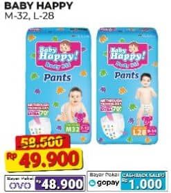 Promo Harga Baby Happy Body Fit Pants M32, L28 28 pcs - Alfamart