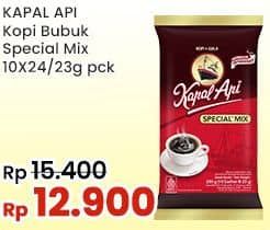 Promo Harga Kapal Api Kopi Bubuk Special Mix per 10 sachet 24 gr - Indomaret