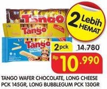 Promo Harga TANGO Long Wafer Cheese, Chocolate, Bubblegum per 2 pcs 130 gr - Superindo