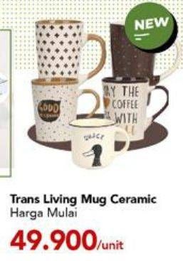 Promo Harga Trans Living Mug Ceramic  - Carrefour