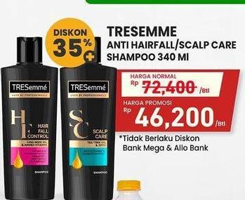 Promo Harga Tresemme Shampoo Hair Fall Control, Scalp Care 340 ml - Carrefour