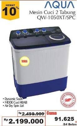 Promo Harga AQUA 1050 XT | Washing Machine Top Load  - Giant