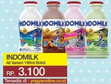 Promo Harga INDOMILK Susu Cair Botol All Variants 190 ml - Yogya