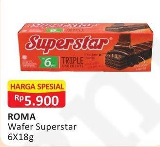 Promo Harga ROMA Superstar Wafer 6 pcs - Alfamart