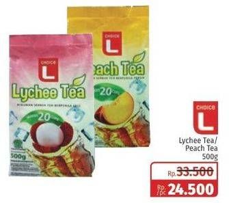 Promo Harga CHOICE L Choice l Lychee/Peach Tea  - Lotte Grosir