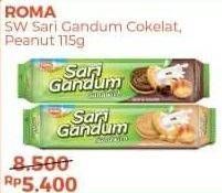 Promo Harga ROMA Sari Gandum Peanut Butter, Susu Cokelat 115 gr - Alfamart