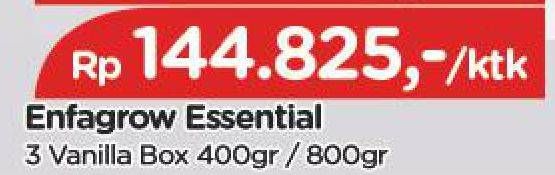 Promo Harga ENFAGROW Essential 3 Susu Formula Vanila 800 gr - TIP TOP