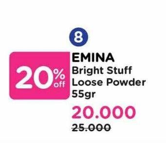Promo Harga Emina Bright Stuff Loose Powder 55 gr - Watsons