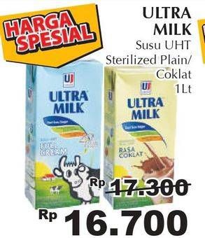 Promo Harga ULTRA MILK Susu UHT Coklat, Full Cream 1000 ml - Giant