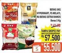 Promo Harga HYPERMART / FS Melati / MJ Setra Ramos Beras 5kg  - Hypermart
