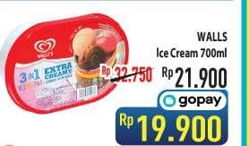 Promo Harga WALLS Ice Cream 700 ml - Hypermart