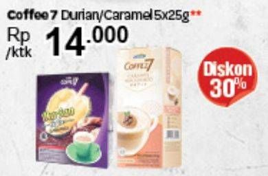 Promo Harga Coffee7 Coffee7 Caramel Macchiato/Durian 5 pcs - Carrefour
