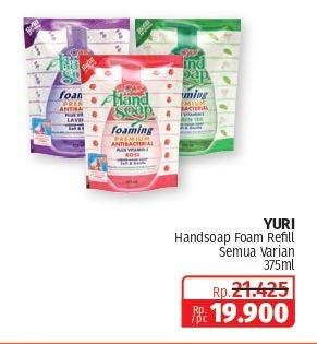 Promo Harga YURI Hand Soap Foaming All Variants 375 ml - Lotte Grosir