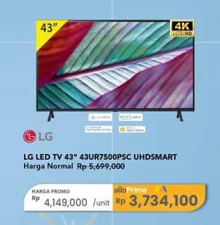 Promo Harga LG 43UR7500PSC  - Carrefour