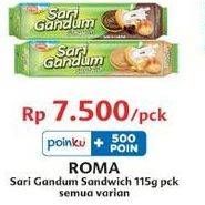 Promo Harga ROMA Sari Gandum Peanut Butter, Susu Cokelat 115 gr - Indomaret