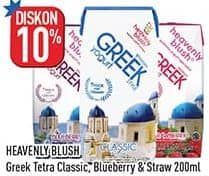 Promo Harga Heavenly Blush Greek Yoghurt Classic, Blueberry, Strawberry 200 ml - Hypermart