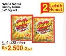 Promo Harga NANO NANO Candy per 2 pouch 5 pcs - Indomaret