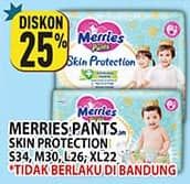 Promo Harga Merries Pants Skin Protection XL22, S34, M30, L26 22 pcs - Hypermart