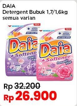 Promo Harga Daia Deterjen Bubuk All Variants 1700 gr - Indomaret