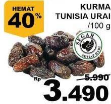 Promo Harga Kurma Tunisia Urai per 100 gr - Giant