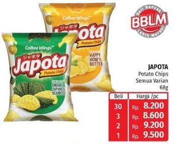 Promo Harga JAPOTA Potato Chips All Variants 68 gr - Lotte Grosir