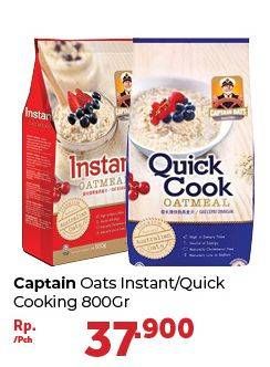 Promo Harga CAPTAIN OATS Oatmeal Instant, Quick Cook 800 gr - Carrefour