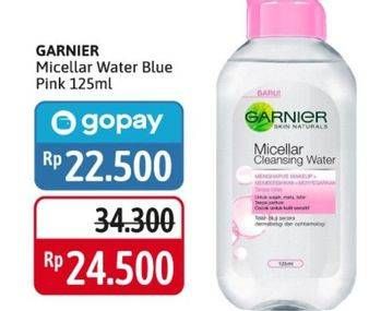 Promo Harga GARNIER Micellar Water Blue, Pink 125 ml - Alfamidi