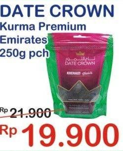 Promo Harga DATE CROWN Kurma Premium 250 gr - Indomaret