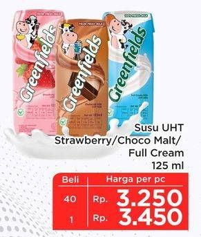 Promo Harga Greenfields UHT Strawberry, Choco Malt, Full Cream 125 ml - Lotte Grosir