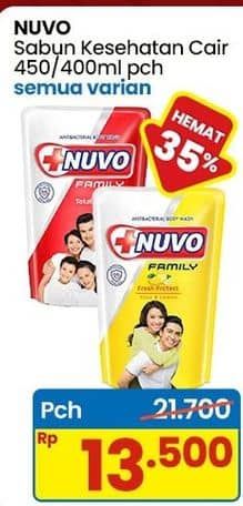 Promo Harga Nuvo Body Wash All Variants 400 ml - Indomaret