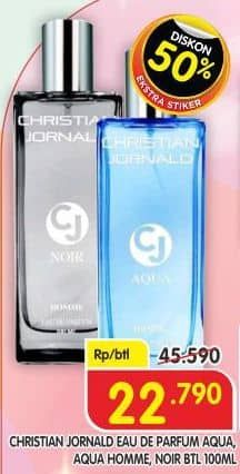 Promo Harga Christian Jornald Eau De Parfum Aqua, Noir 100 ml - Superindo