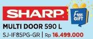 Promo Harga Sharp SJ-IF85PG-GR Kulkas Side By Side 4 Pintu  - COURTS