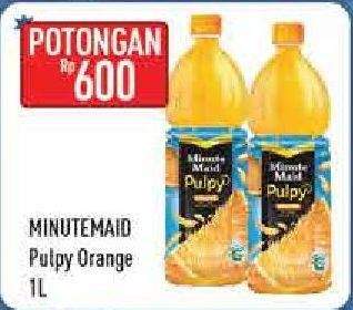 Promo Harga MINUTE MAID Juice Pulpy Pulpy Orange 1 ltr - Hypermart