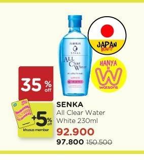 Promo Harga SENKA All Clear Water White 230 ml - Watsons