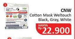 Promo Harga CNW Masker Cotton Mask Black, Cotton Mask Grey, Cotton Mask White  - Alfamidi