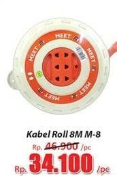 Promo Harga MEET Kabel Roll M-8  - Hari Hari